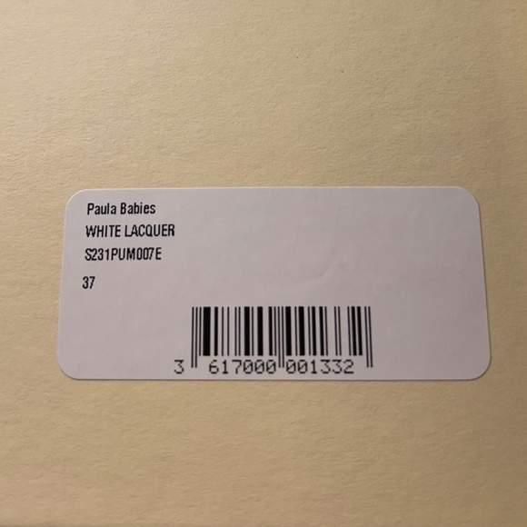 NEW Womens Sezane Paula Babies White Lacquer Shoes size US 6 FR 37 - Picture 13 of 16